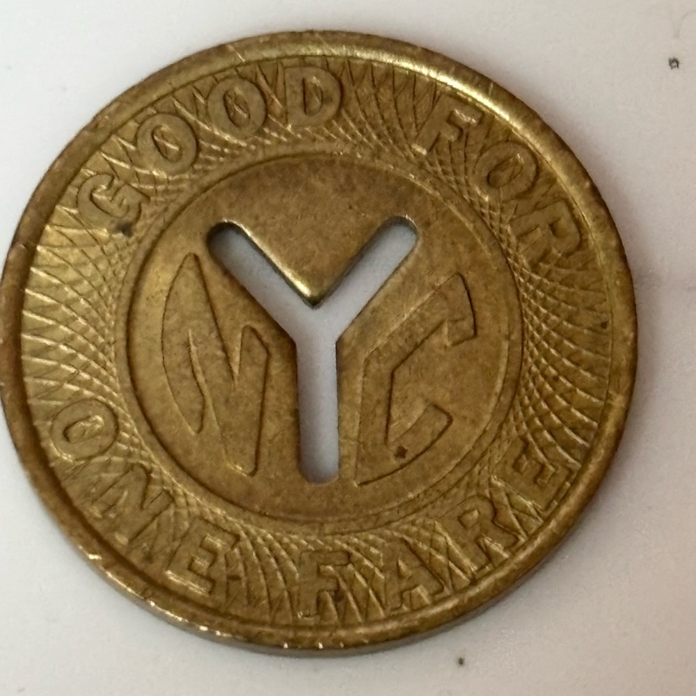 Vintage New York City Transit Authority Token - Good for One Fair token